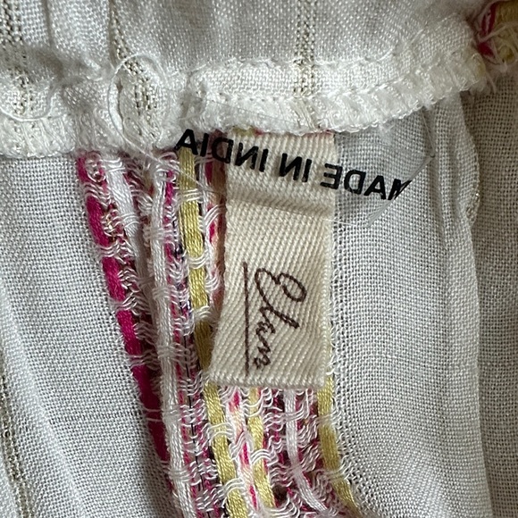 Elan Multicolor With Metallic Striped Drawstring Mini Skirt - Picture 2 of 5